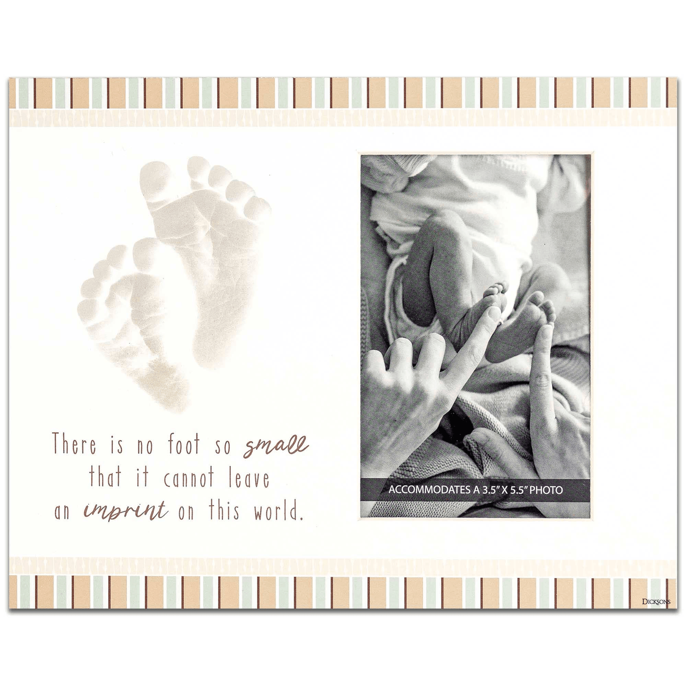 Baby Footprint Photo Mat With Inspirational Caption White Diomedes