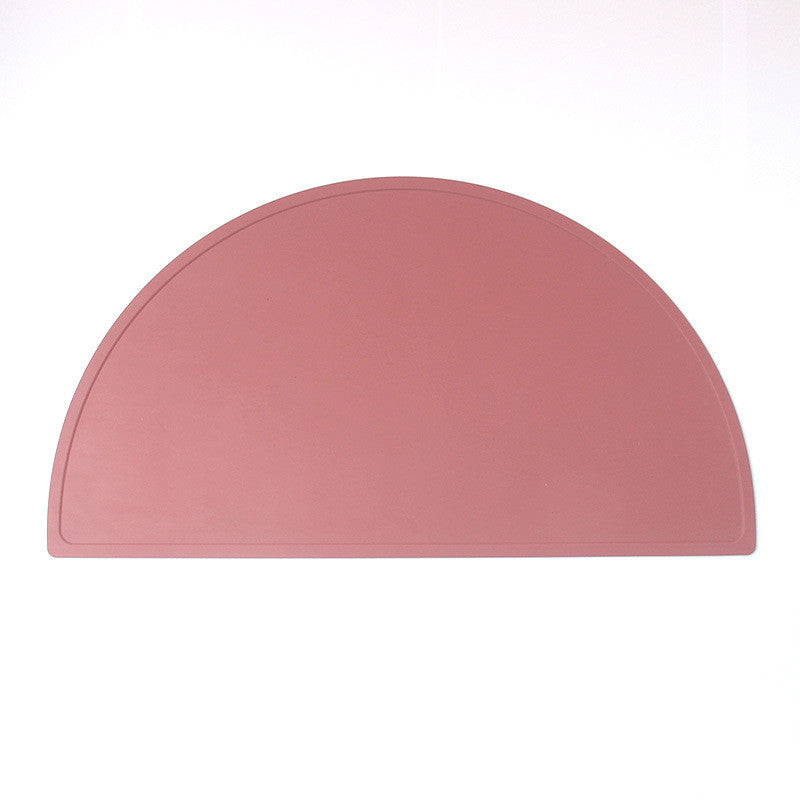 Food Grade Silicone Round Children Waterproof Placemat Maroon Asteria