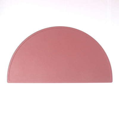 Food Grade Silicone Round Children Waterproof Placemat Maroon Asteria
