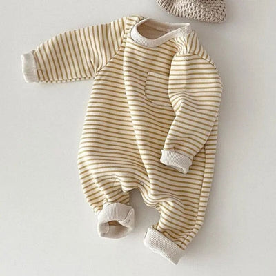 2023 Spring New Baby Striped Romper Boys Girls Simple Striped Casual AliExpress