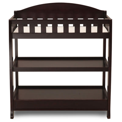 Modern Dark Brown Wooden Baby Changing Table