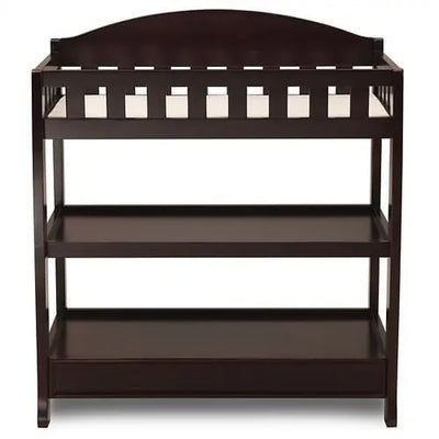 Modern Dark Brown Wooden Baby Changing Table