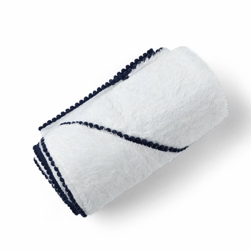 BAMBOO COTTON POM POM HOODED TOWEL Ivory Meleager