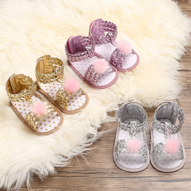Newborn Baby Girl Soft Sole Sandlas Shoes Leather