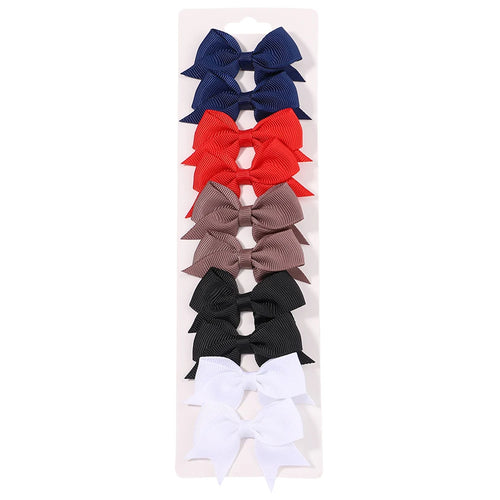 10Pcs/Set Handmade Kids Bows Hair Clips