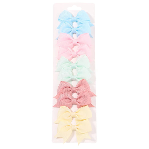 10Pcs/Set Handmade Kids Bows Hair Clips