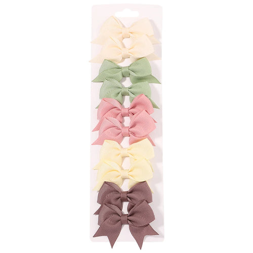 10Pcs/Set Handmade Kids Bows Hair Clips