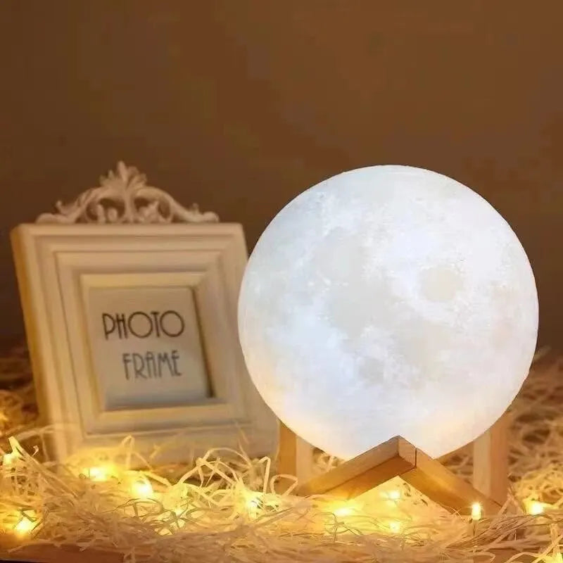 LED Night Light 3d Printing Moonlight 8 cm Bedroom Decoration AliExpress