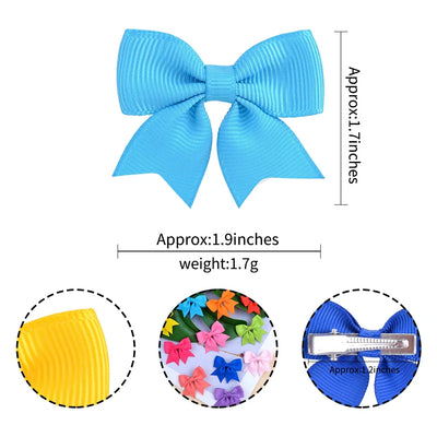10Pcs/Set Handmade Kids Bows Hair Clips