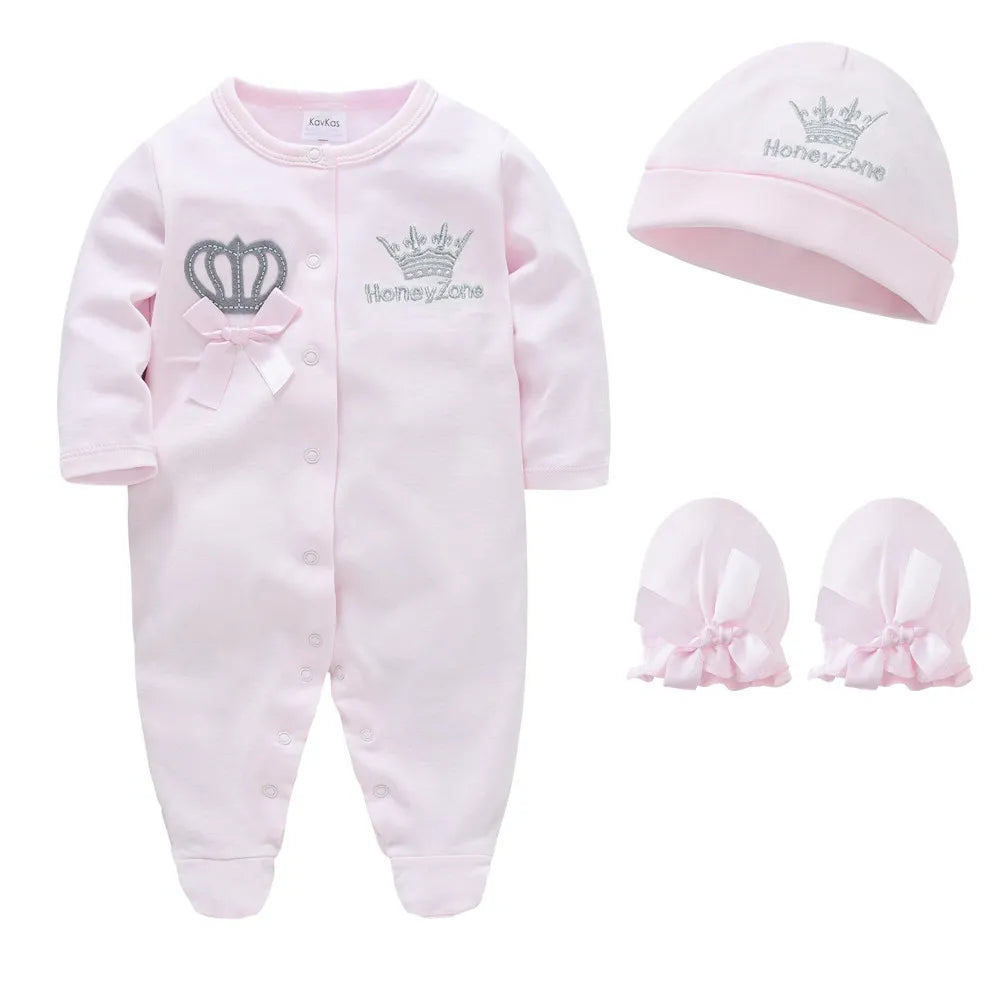 Newborn Baby Boys Romper Royal Crown Prince 100% Cotton Clothing Set AliExpress