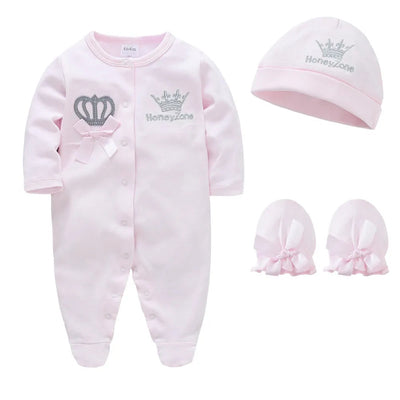 Newborn Baby Boys Romper Royal Crown Prince 100% Cotton Clothing Set AliExpress