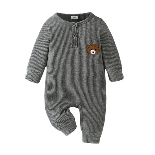 Newborn Baby Clothes 0 to 18 Months Cartoon Bear Tiny Button Onesies AliExpress