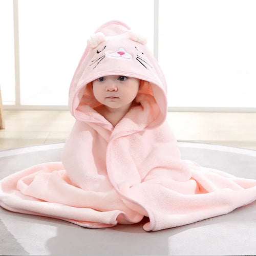 Newborn Hooded Soft Towel Blanket