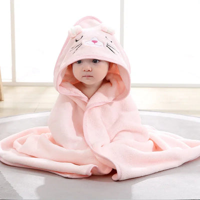 Newborn Hooded Soft Towel Blanket