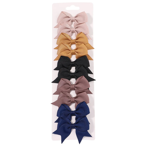 10Pcs/Set Handmade Kids Bows Hair Clips