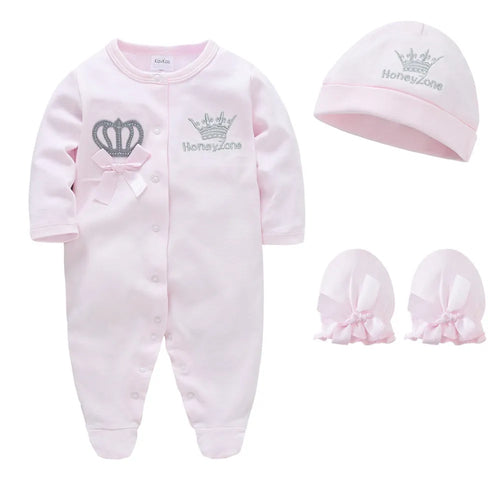 Newborn Baby Boys Romper Royal Crown Prince 100% Cotton Clothing Set AliExpress