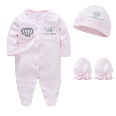 Newborn Baby Boys Romper Royal Crown Prince 100% Cotton Clothing Set AliExpress