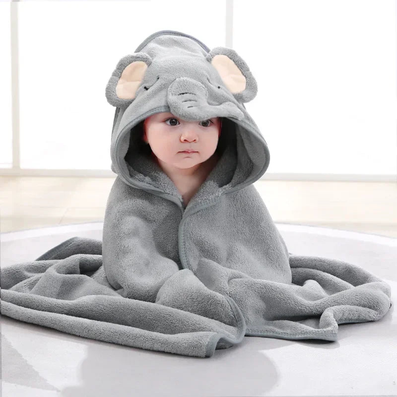 Newborn Hooded Soft Towel Blanket