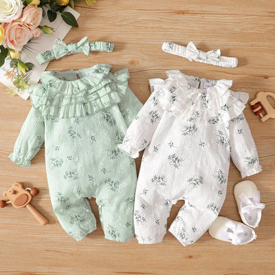 Newborn Baby Girl Spring and Autumn Bodysuit Floral Print Long Sleeve AliExpress