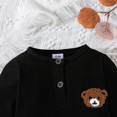 Newborn Baby Clothes 0 to 18 Months Cartoon Bear Tiny Button Onesies AliExpress