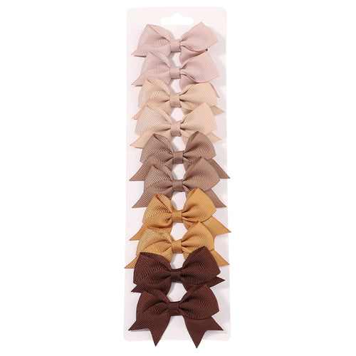 10Pcs/Set Handmade Kids Bows Hair Clips