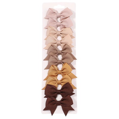 10Pcs/Set Handmade Kids Bows Hair Clips