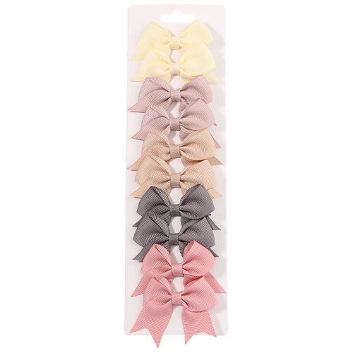 10Pcs/Set Handmade Kids Bows Hair Clips