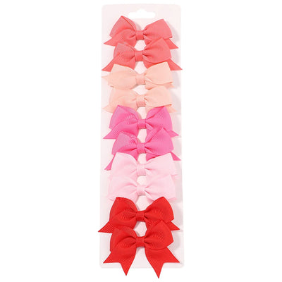 10Pcs/Set Handmade Kids Bows Hair Clips