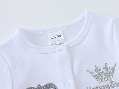 Newborn Baby Boys Romper Royal Crown Prince 100% Cotton Clothing Set AliExpress