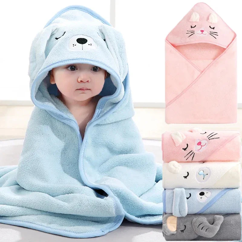 Newborn Hooded Soft Towel Blanket