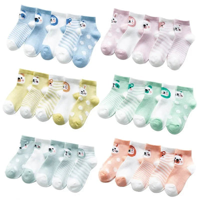 5Pairs/lot 0-24M Infant Baby Socks Baby Socks for Boys Girls Cotton AliExpress