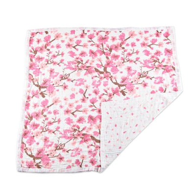 Cherry Blossom Bamboo Muslin Newcastle Blanket Lavender Charlie