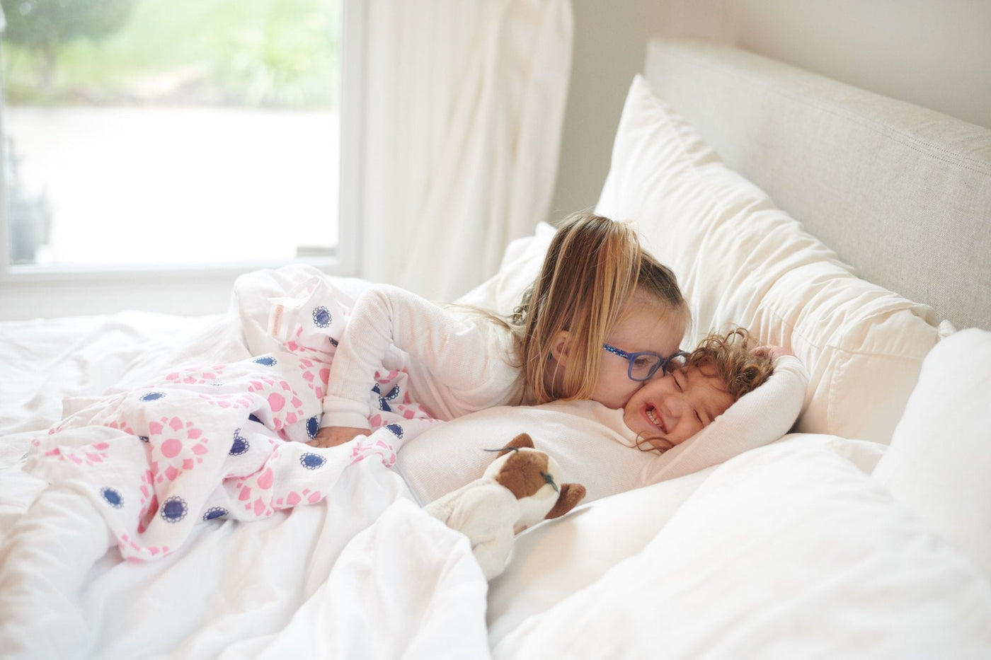 Primrose Indigo Cotton Muslin Swaddle Lavender Charlie