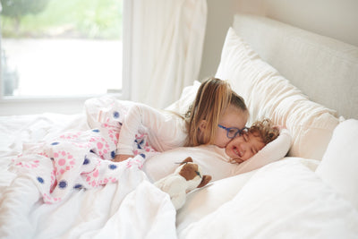 Primrose Indigo Cotton Muslin Swaddle Lavender Charlie