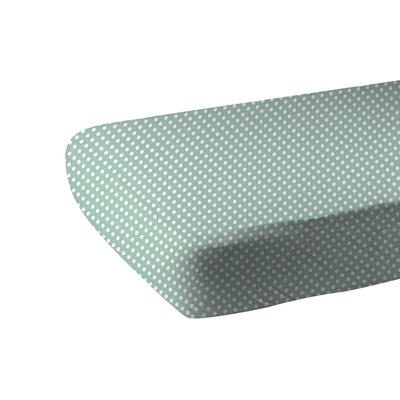 Jade Polka Dot Cotton Muslin Crib Sheet Lavender Charlie