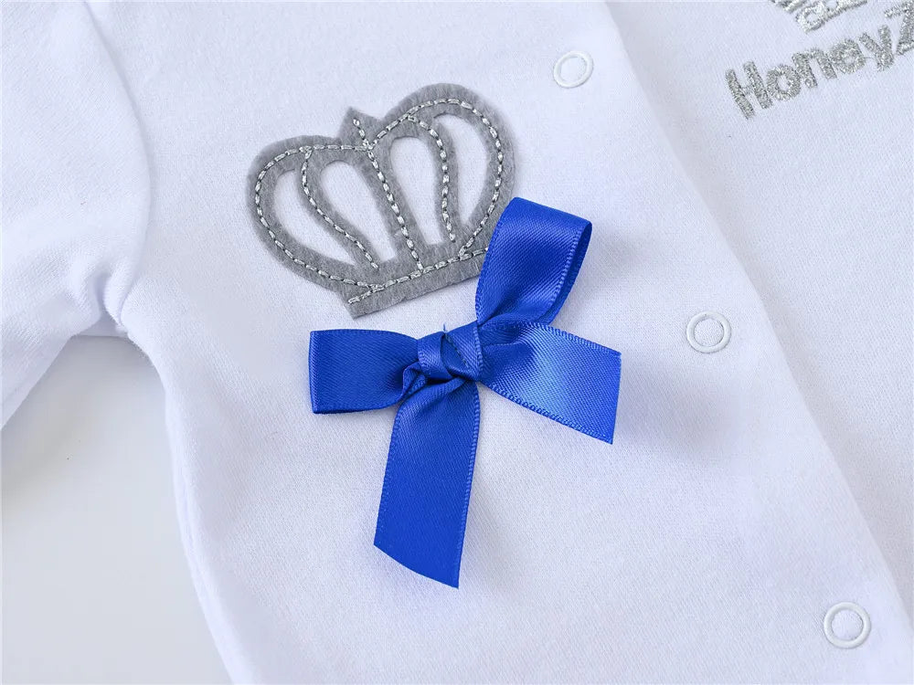 Newborn Baby Boys Romper Royal Crown Prince 100% Cotton Clothing Set AliExpress