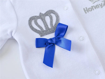 Newborn Baby Boys Romper Royal Crown Prince 100% Cotton Clothing Set AliExpress