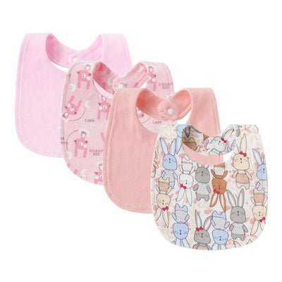 4Pcs Baby Bibs Burp Clothes Cartoon Newborn Saliva Towels for Girls AliExpress
