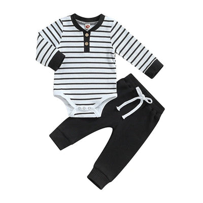 Newborn Baby Boys Girl Fall Winter Clothes Ribbed Knitted Long Sleeve AliExpress