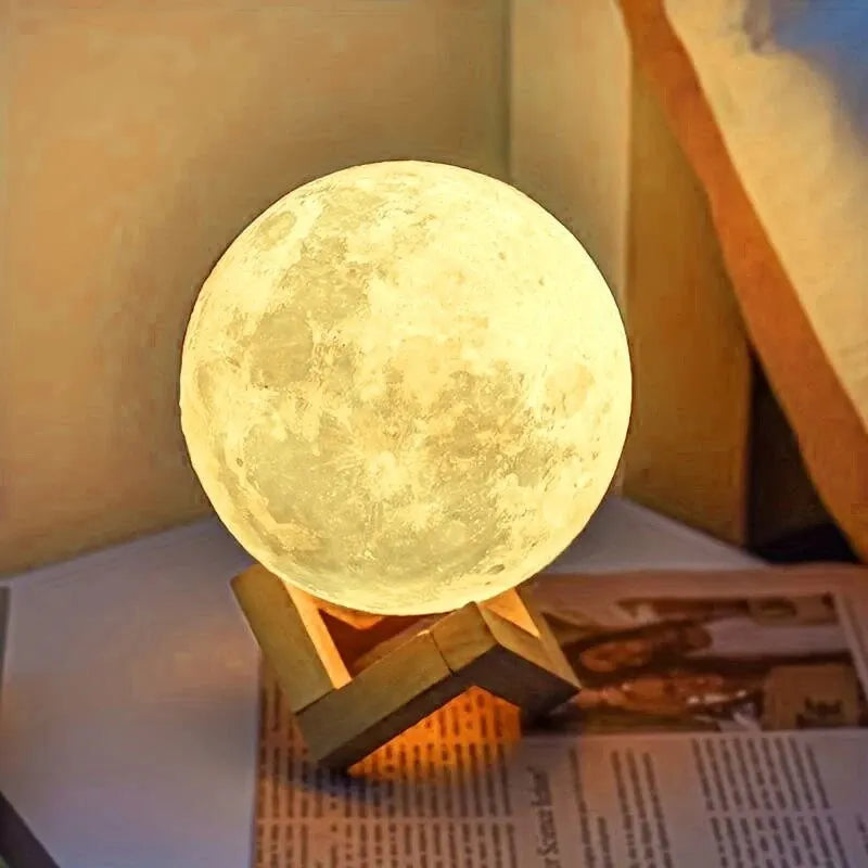 LED Night Light 3d Printing Moonlight 8 cm Bedroom Decoration AliExpress