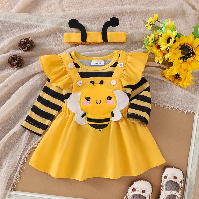 Newborn Baby Girl Halloween Outfit Long Flying Sleeve Romper Bee AliExpress