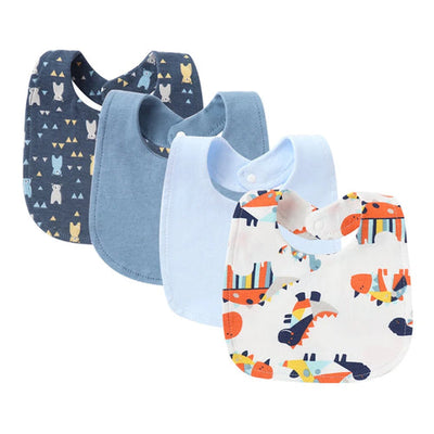 4Pcs Baby Bibs Burp Clothes Cartoon Newborn Saliva Towels for Girls AliExpress