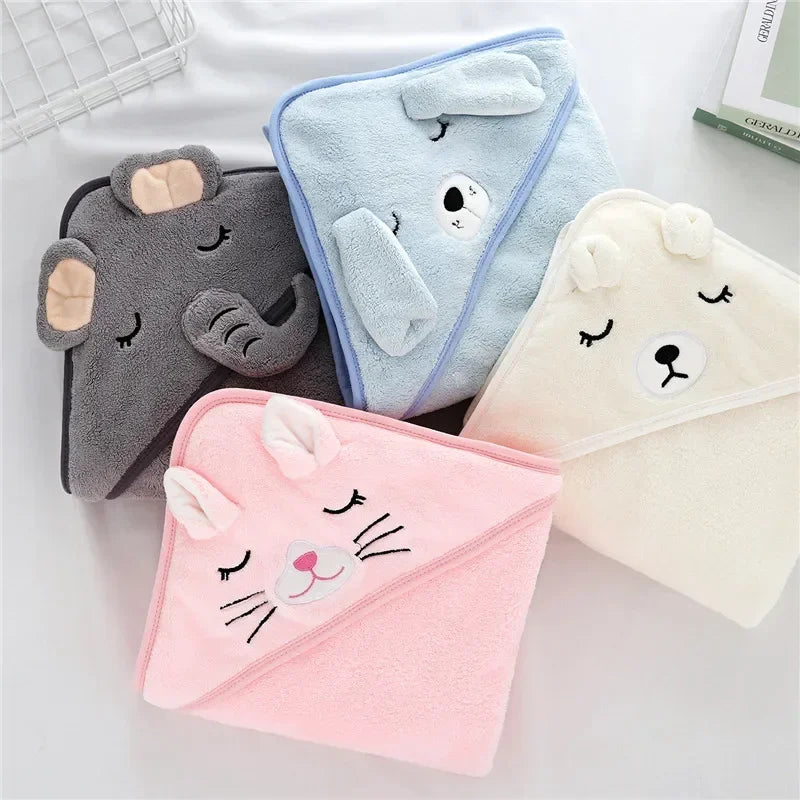Newborn Hooded Soft Towel Blanket