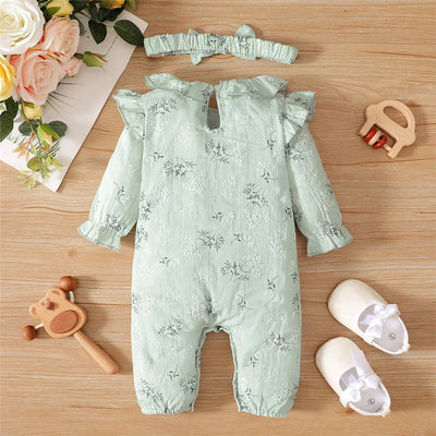 Newborn Baby Girl Spring and Autumn Bodysuit Floral Print Long Sleeve AliExpress