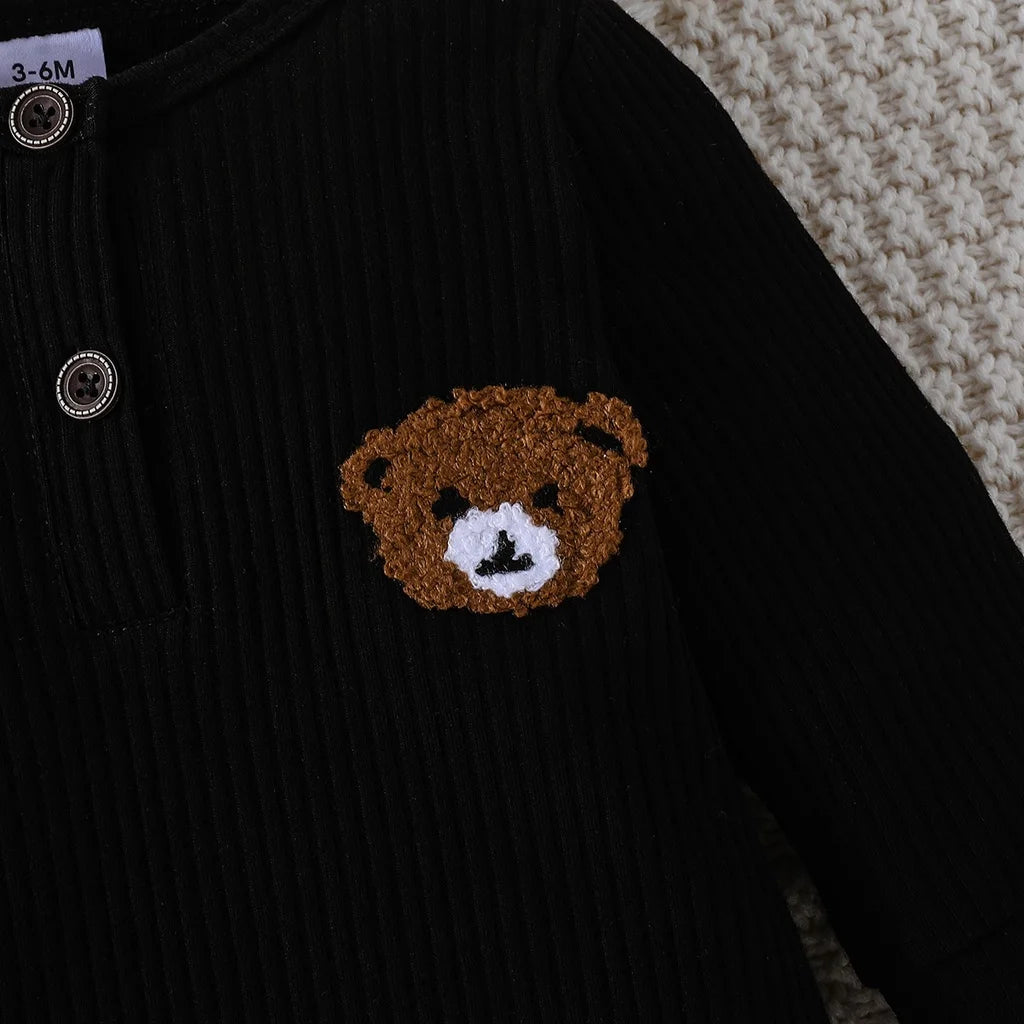 Newborn Baby Clothes 0 to 18 Months Cartoon Bear Tiny Button Onesies AliExpress