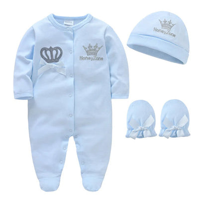 Newborn Baby Boys Romper Royal Crown Prince 100% Cotton Clothing Set AliExpress