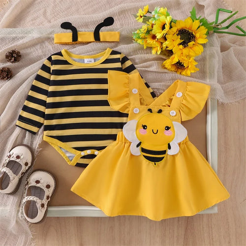 Newborn Baby Girl Halloween Outfit Long Flying Sleeve Romper Bee AliExpress