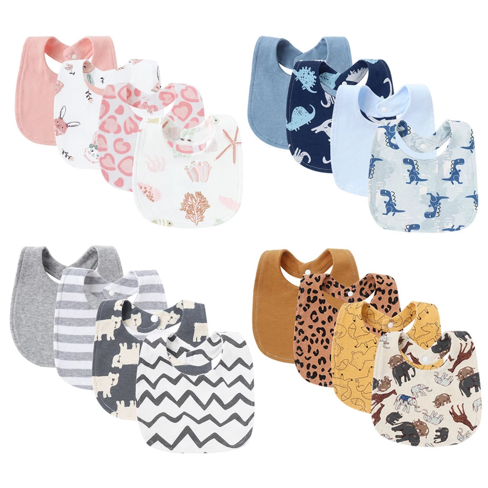 4Pcs Baby Bibs Burp Clothes Cartoon Newborn Saliva Towels for Girls AliExpress
