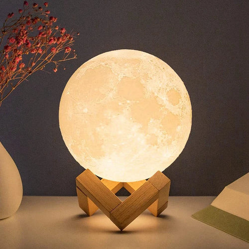LED Night Light 3d Printing Moonlight 8 cm Bedroom Decoration AliExpress