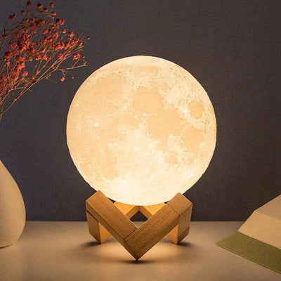 LED Night Light 3d Printing Moonlight 8 cm Bedroom Decoration AliExpress
